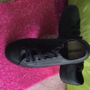 Converse All Star Black Leather Sneakers